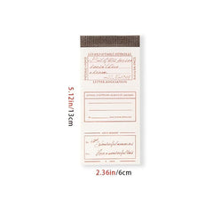 50 Pcs Memo Pad Letterhead, Decorative Handwriting Paper 3.93in x 3.15in