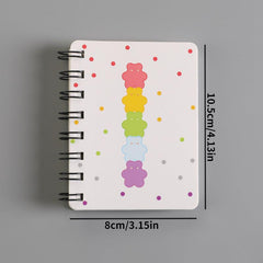 4pcs Cartoon Coil Notebook Loose leaf Girl Small Diaries School Supplies