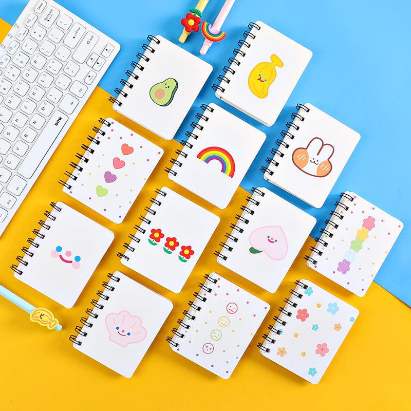 4pcs Cartoon Coil Notebook Loose leaf Girl Small Diaries School Supplies