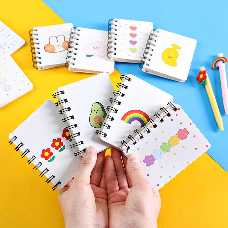 4pcs Cartoon Coil Notebook Loose leaf Girl Small Diaries School Supplies
