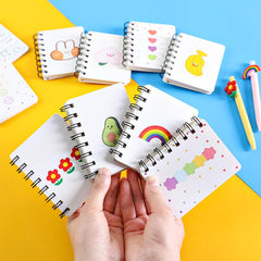 4pcs Cartoon Coil Notebook Loose leaf Girl Small Diaries School Supplies