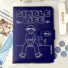 Magnetic Notebook A5 Plastic Hardcover College Ruled Journals