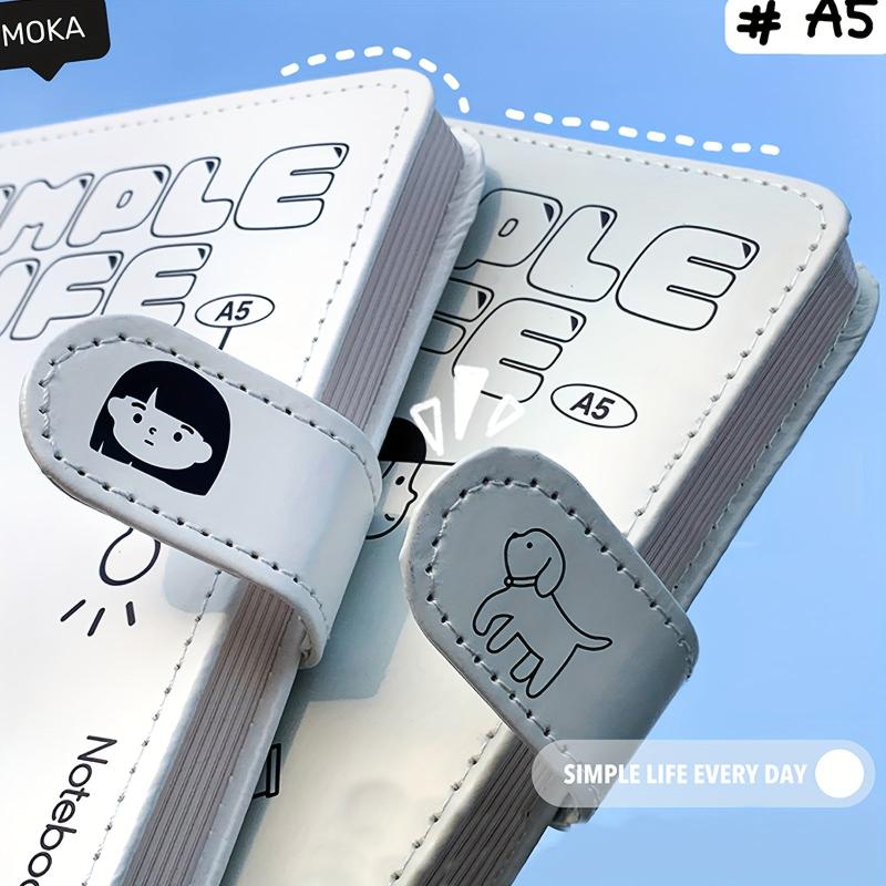 Magnetic Notebook A5 Plastic Hardcover College Ruled Journals