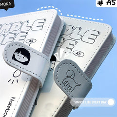 Magnetic Notebook A5 Plastic Hardcover College Ruled Journals