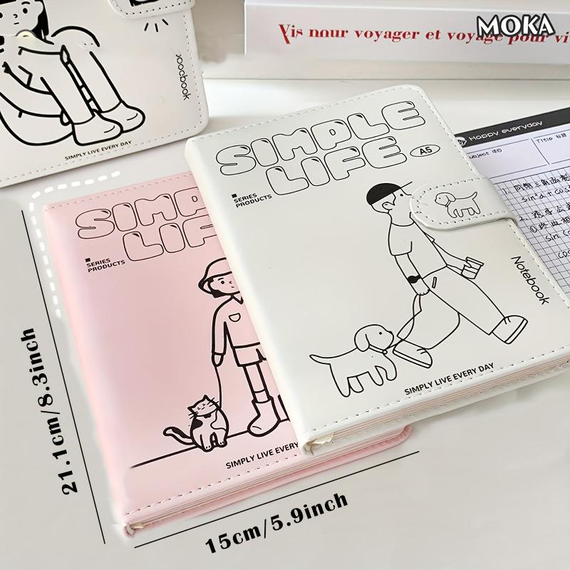 Magnetic Notebook A5 Plastic Hardcover College Ruled Journals