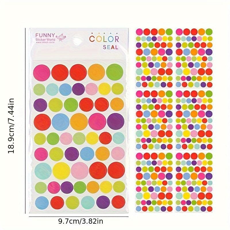 18 Sheets Small Stars Love Heart Round Sticker Labels