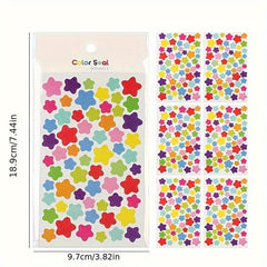18 Sheets Small Stars Love Heart Round Sticker Labels