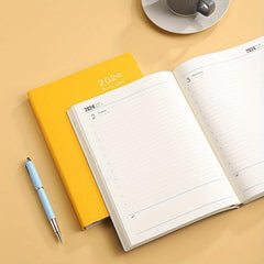 B5 Faux Leather Daily Plan Notebook 365 Days Calendar Efficiency Manual