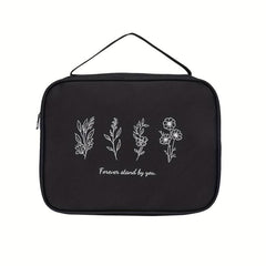Versatile Floral Line Printed Bible Bag Casual Large Capacity Handbag