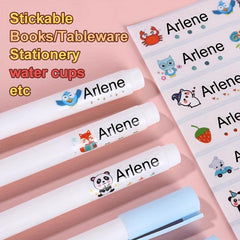 Custom Transparent Name Stickers for Personalized School Supplies