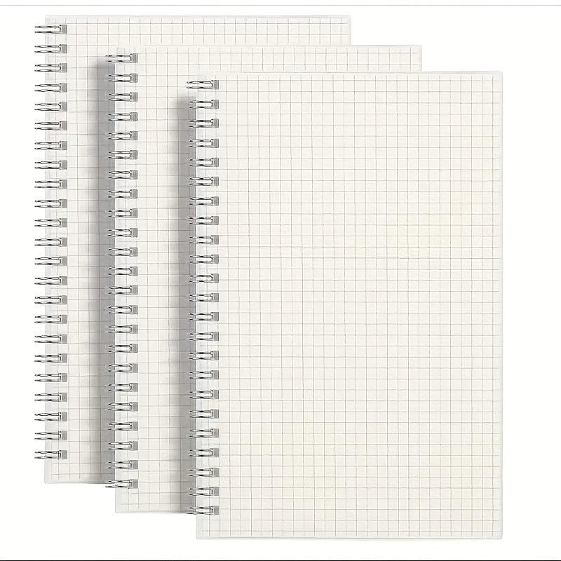 A5 B5 Spiral Notebook Grid Lined Loose Leaf Notepad