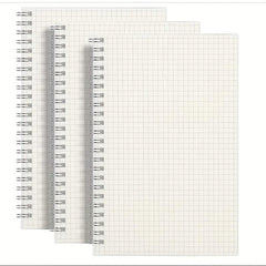A5 B5 Spiral Notebook Grid Lined Loose Leaf Notepad