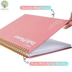 Trees Daily To Do List Hardcover Notebook Magazine Style Undated Spiral Notebook