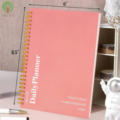 Trees Daily To Do List Hardcover Notebook Magazine Style Undated Spiral Notebook