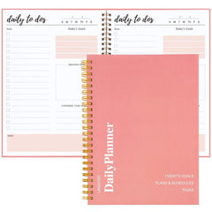 Trees Daily To Do List Hardcover Notebook Magazine Style Undated Spiral Notebook