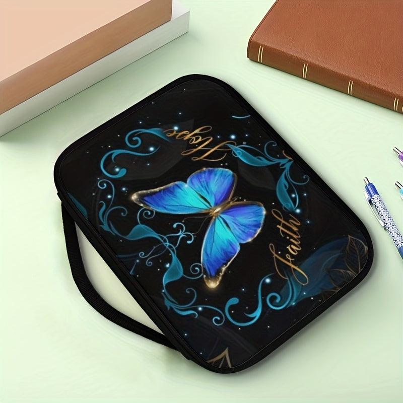 Floral Butterfly Bible Cover Carrying Book Case Church Bag