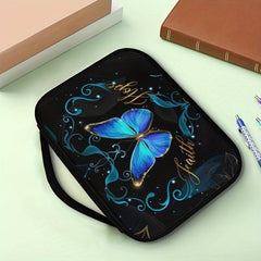 Floral Butterfly Bible Cover Carrying Book Case Church Bag