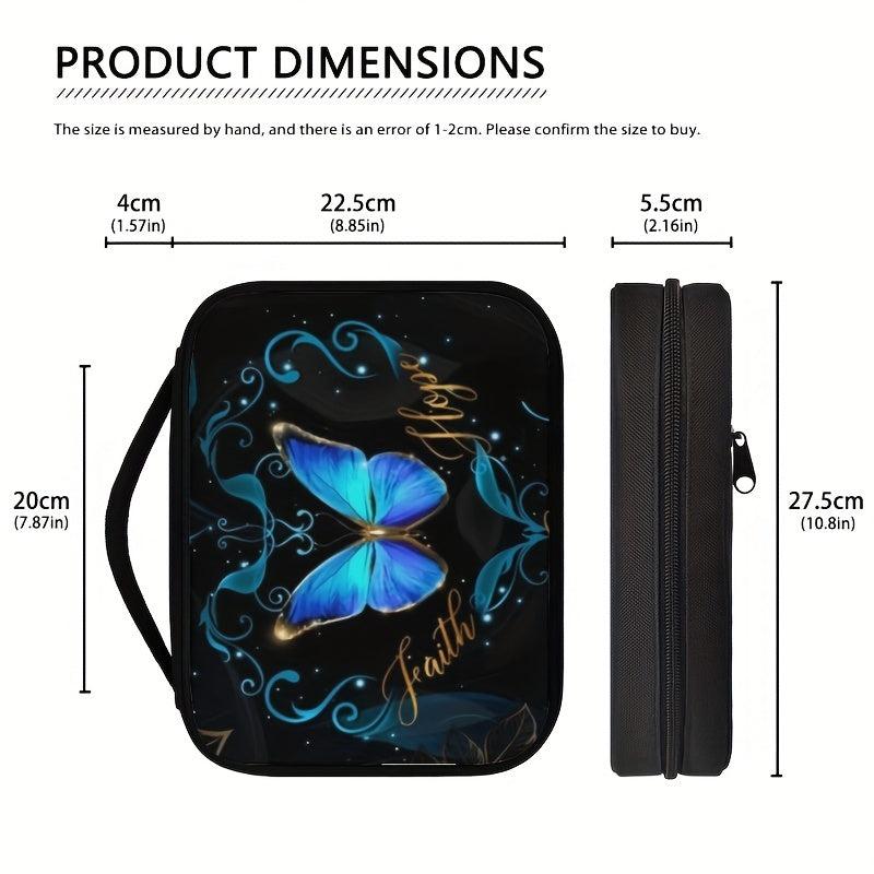 Floral Butterfly Bible Cover Carrying Book Case Church Bag