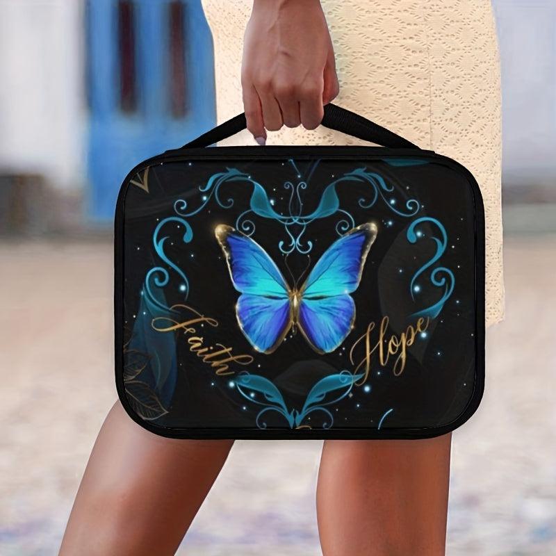 Floral Butterfly Bible Cover Carrying Book Case Church Bag
