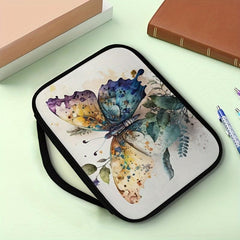 Psychedelic Butterfly Bible Cover with Handle & Zipper Pocket