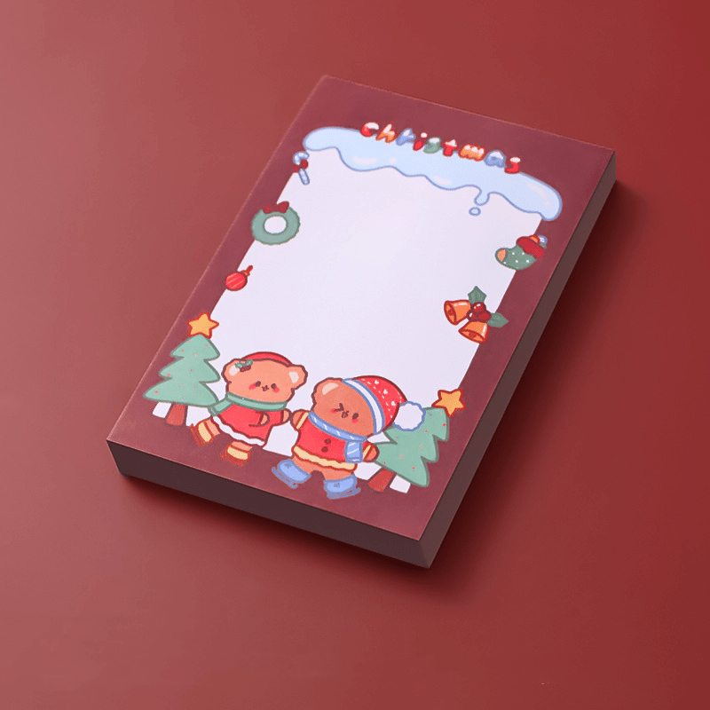 Cartoon Christmas Santa Sticky Note Paper 50 Sheets