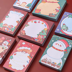 Cartoon Christmas Santa Sticky Note Paper 50 Sheets