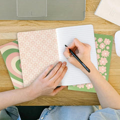 4pcs Pastel Notebooks Set A5 Journal Notebook Green Pink Lined Paper Notebook