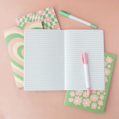 4pcs Pastel Notebooks Set A5 Journal Notebook Green Pink Lined Paper Notebook