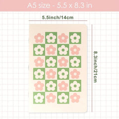 4pcs Pastel Notebooks Set A5 Journal Notebook Green Pink Lined Paper Notebook