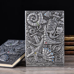 Retro Embossed A5 Underwater Creatures Diary