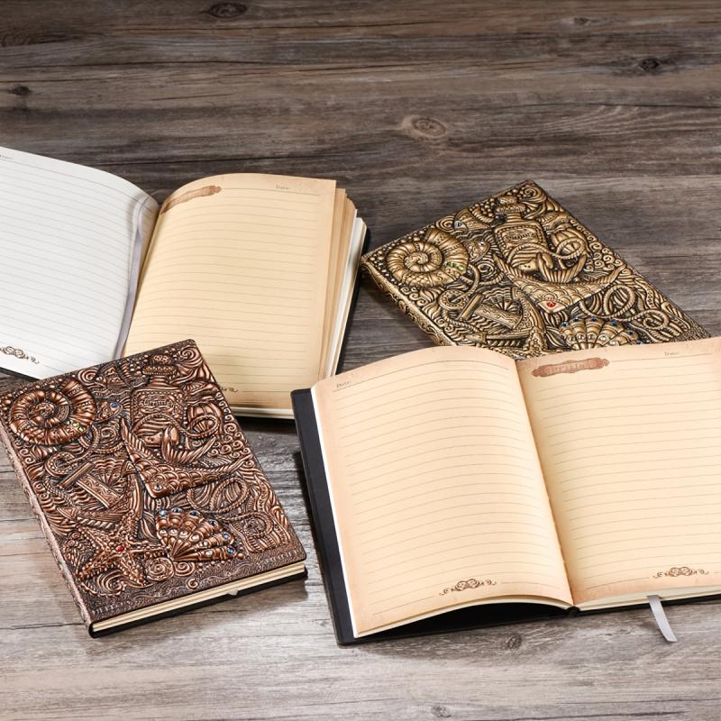 Retro Embossed A5 Underwater Creatures Diary