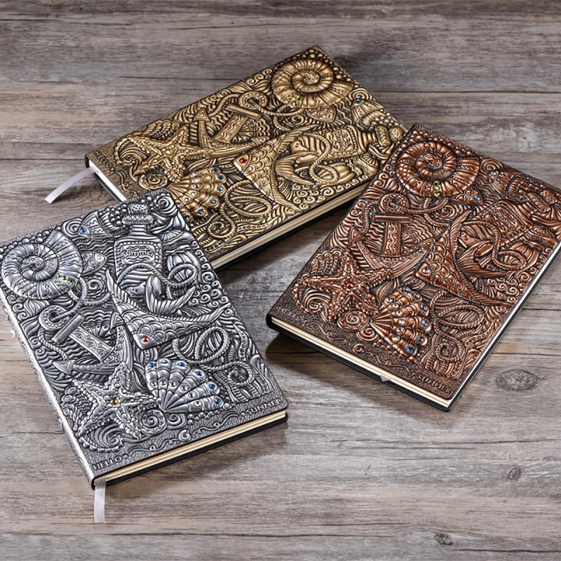 Retro Embossed A5 Underwater Creatures Diary