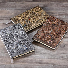 Retro Embossed A5 Underwater Creatures Diary