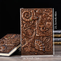 Retro Embossed A5 Underwater Creatures Diary