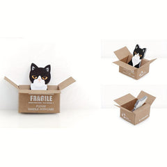 1PC Cartoon Cat Cardboard Box Compact Note Book - 30 Sheets