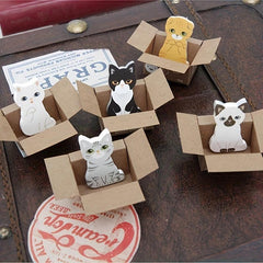 1PC Cartoon Cat Cardboard Box Compact Note Book - 30 Sheets