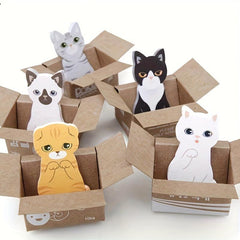 1PC Cartoon Cat Cardboard Box Compact Note Book - 30 Sheets
