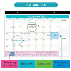 18 Monthly Wall Calendar Jul-Dec 14.75x11.5 Inches Thick Paper