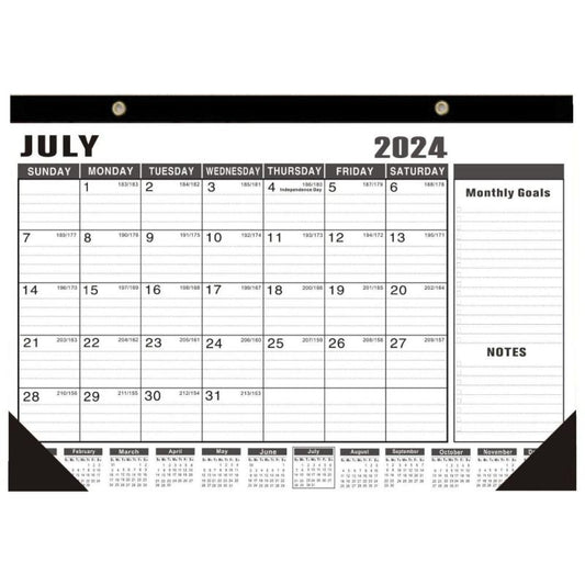 Wall Calendar Jul Dec 18 Months Schedule Paper Hanging