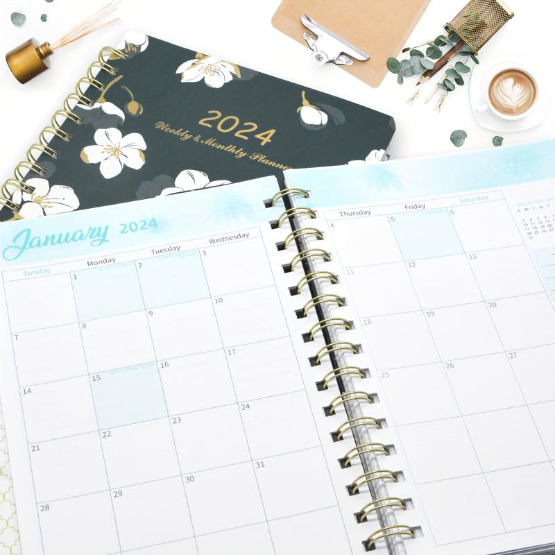 Planner Calendar Jan-Dec 15x21 Weekly Monthly Tabs