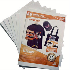 6 Sheets A4 Heat Transfer Paper for Light Fabric T Shirt Printing