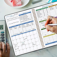 BUBU Budget Planner Monthly Finance Organizer - Undated Expense Tracker Notebook