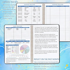BUBU Budget Planner Monthly Finance Organizer - Undated Expense Tracker Notebook