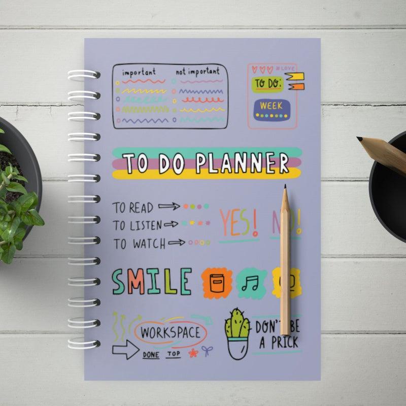 A5 Coil Planner Notebook, School & Office Schedule Book