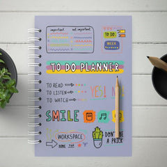 A5 Coil Planner Notebook, School & Office Schedule Book