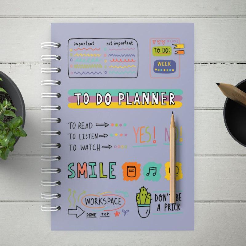 A5 Coil Planner Notebook, School & Office Schedule Book