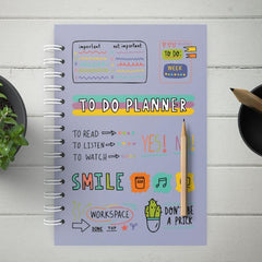 A5 Coil Planner Notebook, School & Office Schedule Book