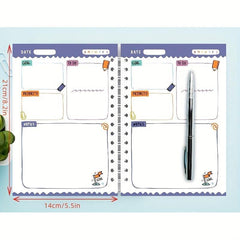 A5 Coil Planner Notebook, School & Office Schedule Book