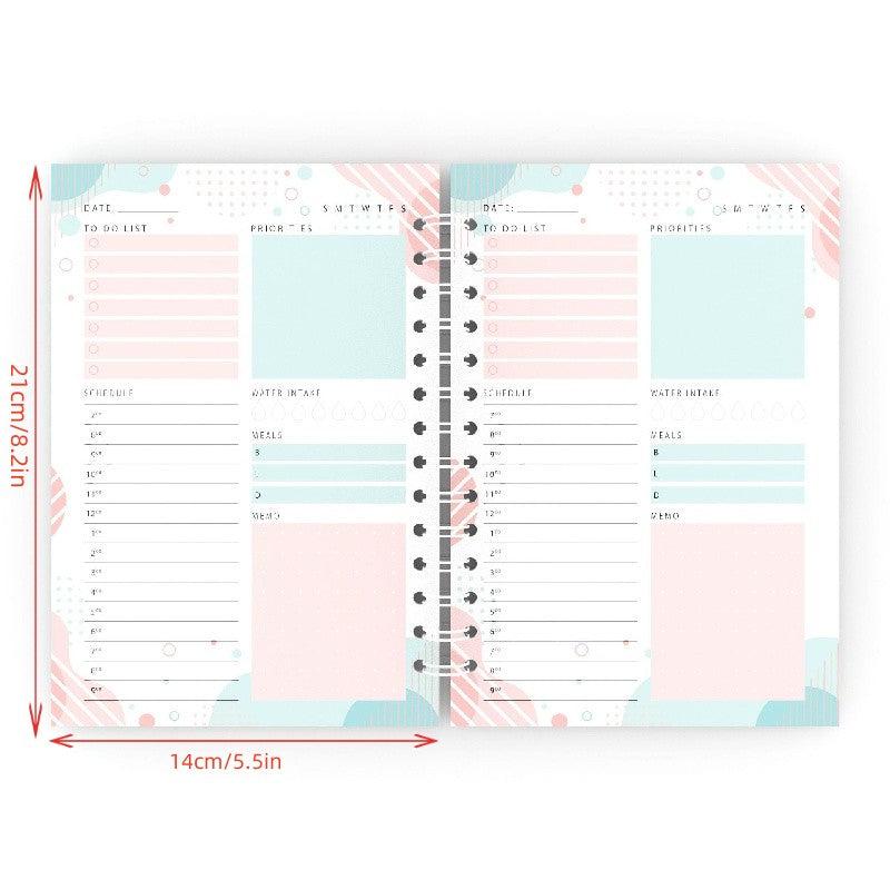A5 Coil Planner Notebook, School & Office Schedule Book