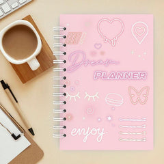 A5 Coil Planner Notebook, School & Office Schedule Book